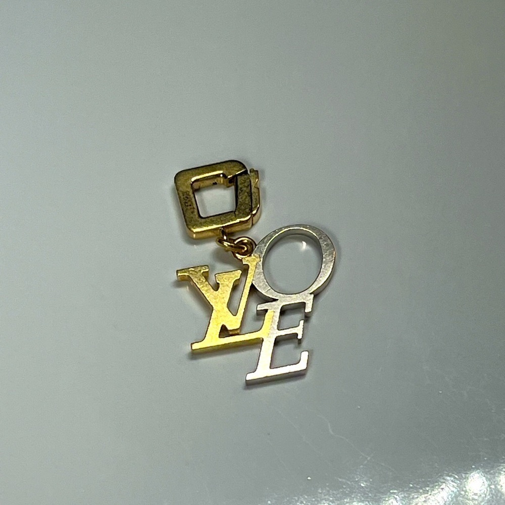LOUIS VUITTON 18KT TWO-TONE “LOVE” EMBLEM CHARM/PENDANT
